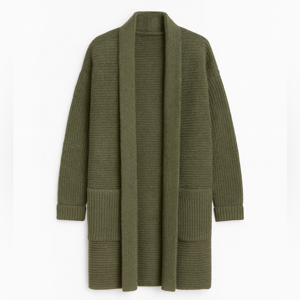 American Eagle Green Cozy Longline Duster Cardigan Sweater Size X-Small